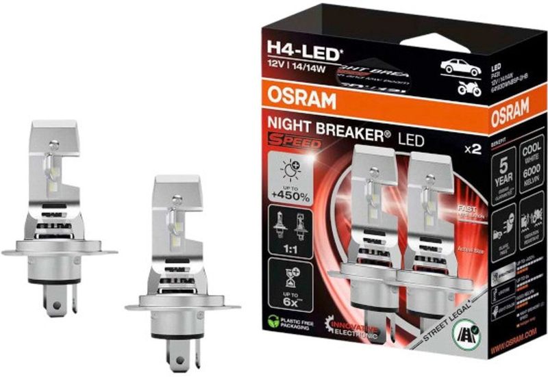 Osram Night Breaker Speed LED H4 64193DWNBSP-2HB set