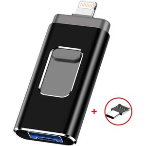 NAXSIR USB 3.0 Geheugenstick 128GB - 4-in-1 OTG USB-C Adapter - Compatibel met Android,iOS,Type-C & USB