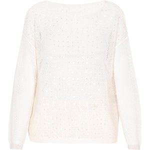 Usha - Fashion Look - Trui - Offwhite - Lange Mouw