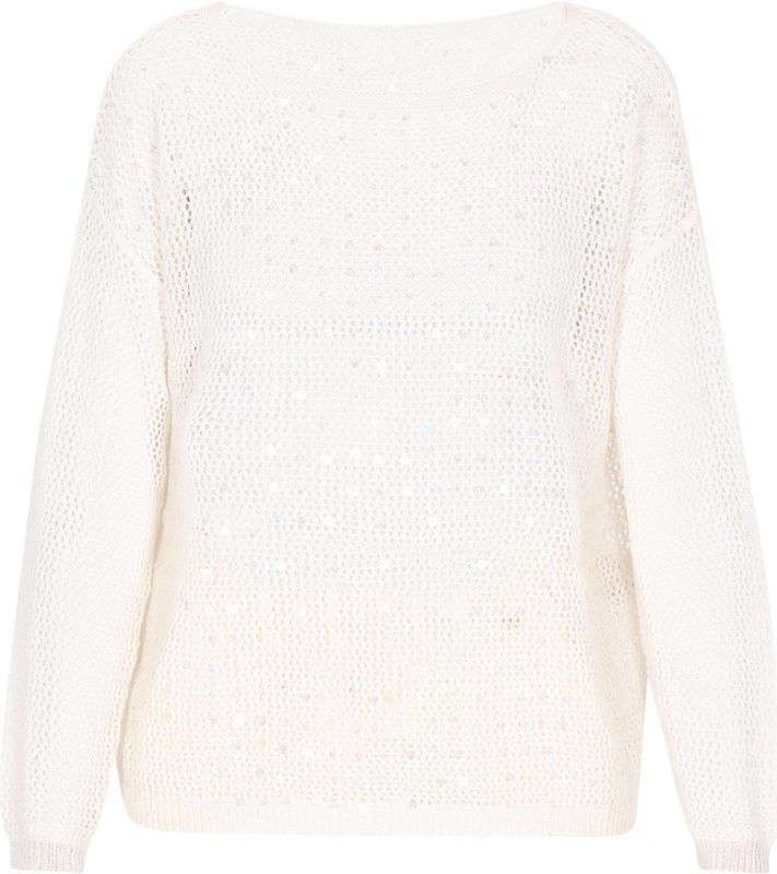 Usha - Fashion Look - Trui - Offwhite - Lange Mouw