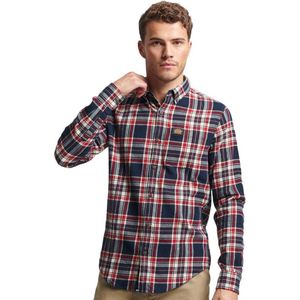 Superdry Cotton Lumberjack Shirt Met Lange Mouwen Blauw L Man