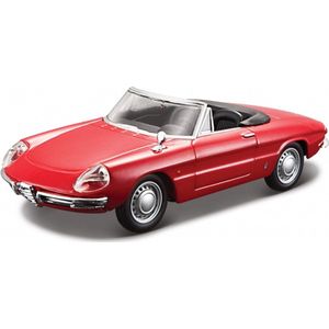 Modelauto Alfa Romeo Spider 1966 rood 1:32 - speelgoed auto schaalmodel