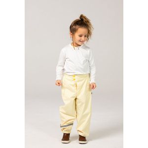 Ducksday - Regenbroek - Waterdicht - Ademend - Reflecterend - Unisex - Lemon - Geel - Maat 110/116 - 6 jaar