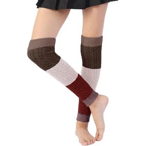 Beenwarmers voor dames, winter, beenwarmers, gebreide winters, beenwarmers, lange sokken, kniekousen voor dames en meisjes - 2