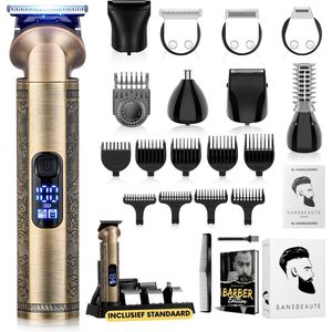 8-in-1 Baardtrimmer Mannen - Trimmer voor Baard en Lichaam - Incl. 8 opzetstukken - Bodygroomer Mannen - Bodytrimmer Heren - Haar trimmer - Tondeuse - 0.5-15MM - Neus en Oor - Trimapparaat - Baard Machine - Multigroomer