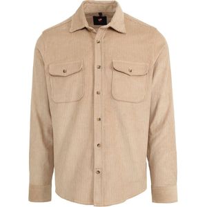 Suitable - Overshirt Corduroy Kaki - Heren - Maat S - Regular-fit