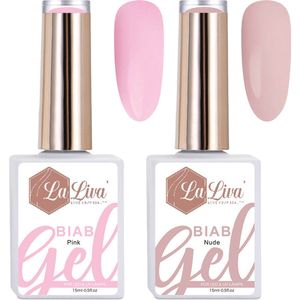 La Liva® BIAB Nude Kleuren - Builder in a Bottle - BIAB Set- Nagel Builder Gel