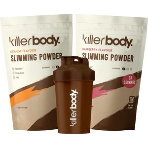 Killerbody Fatburner Voordeelpakket + Shaker - Raspberry & Orange - 1200 gr