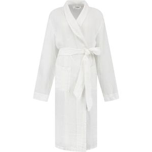Yumeko kimono badjas gewassen linnen wafel wit s