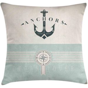 4 Stuks Nautische Exterieur Kussenhoezen 45 X 45 cm, Marine