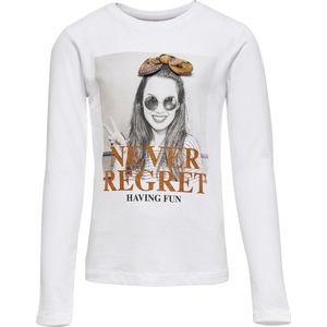 ONLY - T-shirt - Maat 128 - Meisjes - bright white -