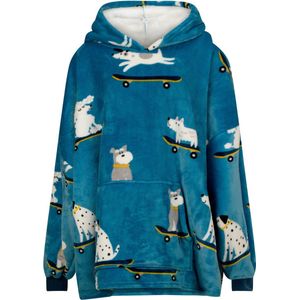 Fleece snuggle Hoodie - Skater Dogs