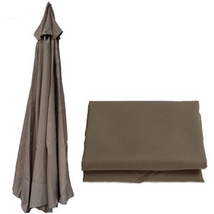 Vervangende parasolkap voor de tuin (2,3 m) Vervangende parasolkop voor 8 armen, vervangende canvas parasolhoes, voor terras/tuin/zwembad/zwevende parasol