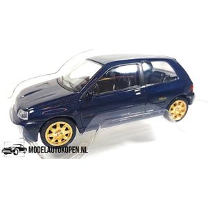 Renault Clio Williams (Donkerblauw) (8 cm) 1/43 Norev - Modelauto - Schaalmodel - Modelauto - Miniatuurauto - Miniatuur autos