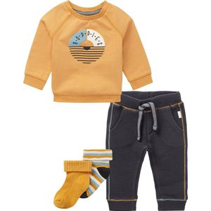 Noppies - Kledingset - 4delig - Broek Honney Ebony - Sweater Homs Amber Gold - 2paar sokken - Maat 68