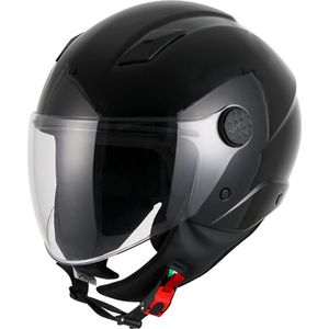 Vito Uno Jethelm - Motorhelm & Scooterhelm - Glans Zwart - Maat XXL