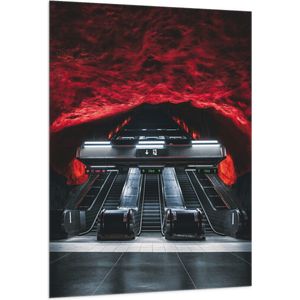 Vlag - Solna Centrum Metro Station - Zweden - 100x150 cm Foto op Polyester Vlag