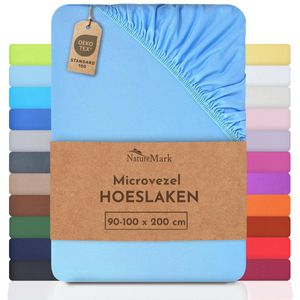 NatureMark - Microvezel Laken - Lichtblauw - 90x200-120x200 cm