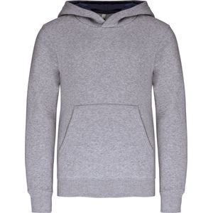 Kariban Kinder hooded sweater met gecontrasteerde capuchon K453 - Oxford Grey / Navy - 6/8 Y (6/8 ans)