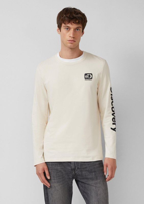 T-shirt - Regular Fit - Lange Mouwen - Casual Katoen - Discovery Channel® Artwork