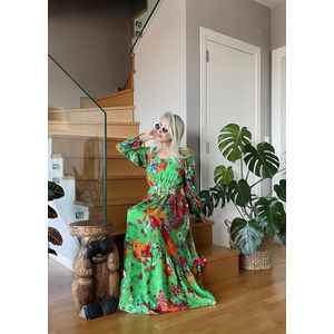 Blousejurk/SIRMAZA/GROEN/BLOEMIG