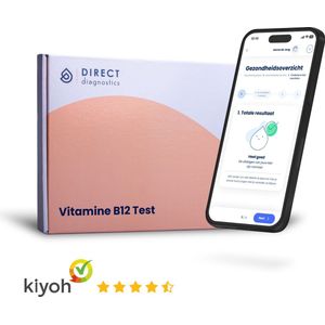 Direct Diagnostics ® Vitamine B12 Test - Zelf Bloedwaarden testen vanuit Huis - Ontdek een mogelijk Vitamine B12 tekort - Test op 1 Biomarker - Resultaat binnen 48 uur - Met Aanbevelingen van Arts