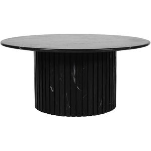 PTMD Salontafel Neelim - 91x91x41 cm - Marmer - Zwart