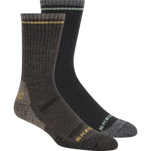 Skechers 1/2 Terry Trail Crew Heren Sokken - Bruin - One Size
