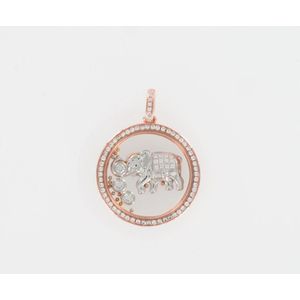 Silventi 732401025 - Hanger - Brass - 25 mm doorsnee - Olifantje - Ankerschakel - Staal - Rosegoudkleurig plating