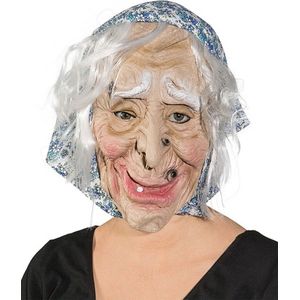 Masker oude vrouw met wrat op bovenlip /heks/ sarah latex masker
