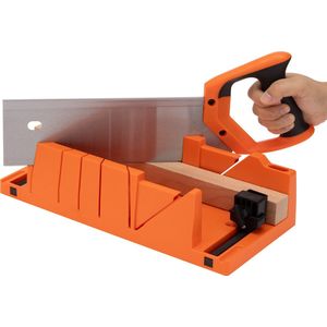 Navaris - Verstekbak - Inclusief Handzaag - Voor Plinten en Lijsten - Hard of Zacht Hout