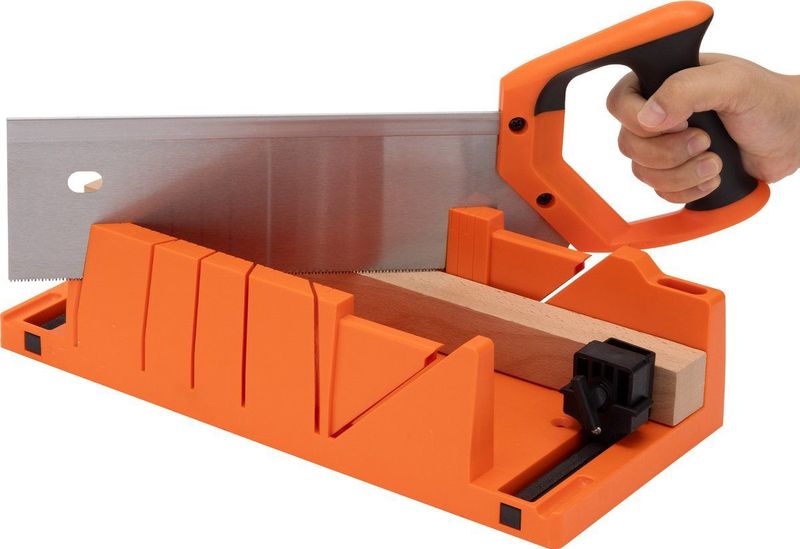 Navaris - Verstekbak - Inclusief Handzaag - Voor Plinten en Lijsten - Hard of Zacht Hout