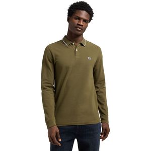 Lee - LS Pique Polo - Army Green - Lange Mouw Poloshirt