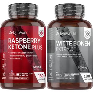 WeightWorld Raspberry Ketone Plus & Witte Bonen Extract - Voordeelverpakking
