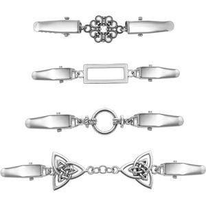 Allecto plus - Cardigan clips 4 stuks in zilver voor kleding en accessoires