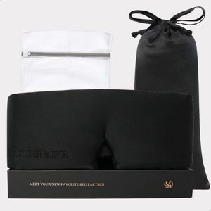 Lune & Eve® Zijde Slaapmasker Set – Zwart – 3-delige Luxe Bundel: Slaapmasker, Waszakje & Opbergzakje – 23 Momme Mulberry Silk – Verduisterend & Hypoallergeen