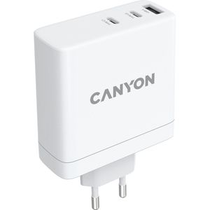 Canyon H-140-01 GaN PD Oplader - Voedingsadapter - Voor MAC - 140W Uitgang - 3 USB/USB-C Poorten - Wit