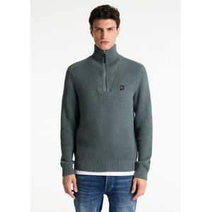 CHASIN' - Oliver Half Zip - Trui - Jade Groen - Schipperstruien