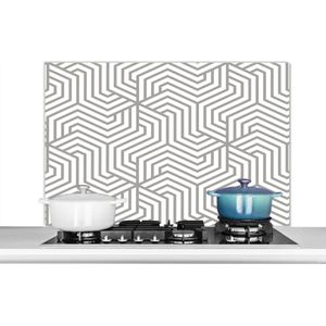 Spatwand - Achterwand keuken - Keuken - Design - Lijn - Geometrie - 100x65 cm