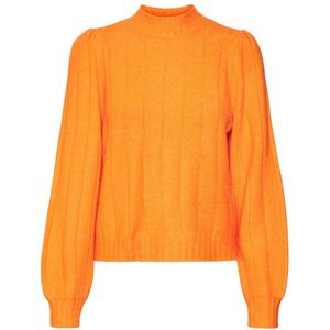 Vero Moda Maxin Ls Highneck Pullover Vibrant Orange ORANJE XS