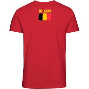 Jack & Jones-T-shirt voetbal--Rococco Red-Maat XL