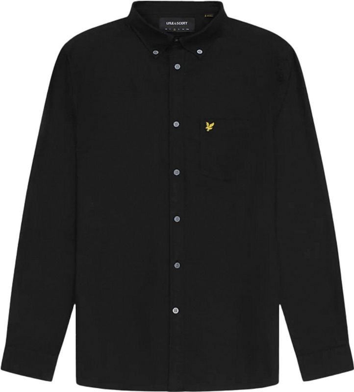 Lyle & Scott, Heren, Overhemden, Zwart, Maat: XS Katoen,