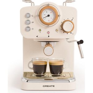 CREATE - Express Koffiemachine - Gemalen koffie - Espresso - Cappuchino - Machiato - Americano - THERA RETRO