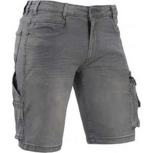 Brams Paris Ralph men X95 Stretch grey denim short Grijs W33