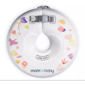 Baby Float nek , baby zwemband, Nekring, Baby Spa - Wit bloem