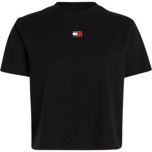 Tommy Hilfiger TJW Boxy Tee Dames T-Shirt - Zwart - Maat S