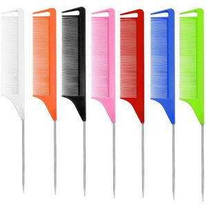 Puntkam - 7 Stuks - Professionele Metalen Toupeerkam - Kapperskam - Styling Kam - Haarkam - Hoofdkam - Barber Kam - Anti Klit Kam - Haarverzorging - Kam - Kapperskam - Styling Tool - Voor Scheiden Van Haar