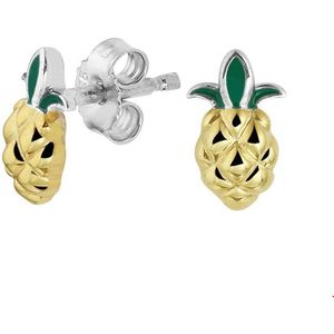 The Jewelry Collection Oorknoppen Ananas - Zilver
