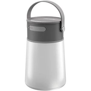SILVERCREST® Bluetooth® speaker - Portable speaker - Vermogen: 5 W RMS - Afspeeltijd: 8 uur - Beschermingsklasse: IPX4 - Met praktische lantaarnfunctie - Ideaal voor camping- en outdooravonturen - Praktische draagriem voor eenvoudig vervoer - Grijs