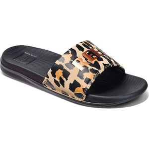 Reef - One Slide - Badslipper - Bruin - Zwart - Luipaardprint